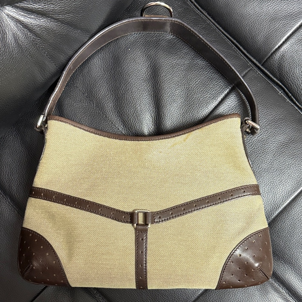 Gucci Beige, Green, Red and Dark Brown Shoulder Bag Jackie O - Picture 2 of 14